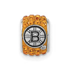 Sterling Silver NHL Boston Bruins Yellow Crystal Bead