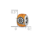 Sterling Silver NHL Boston Bruins Yellow Crystal Bead