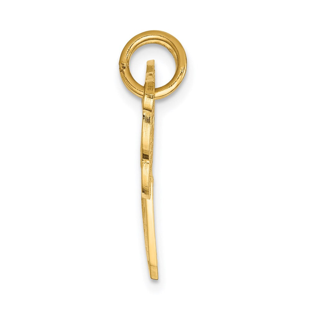 14K Polished 2-Piece Break-Apart HE WHO HOLDS THE KEY CAN UNLOCK MY HEART Charm