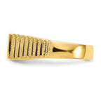 14k 15.0x7.0mm Rectangle Open Back Mens Signet Ring