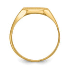 14k 10.5x9.0mm Octagon Open Back Mens Nugget Signet Ring