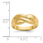 14k Polished Twisted Dome Ring