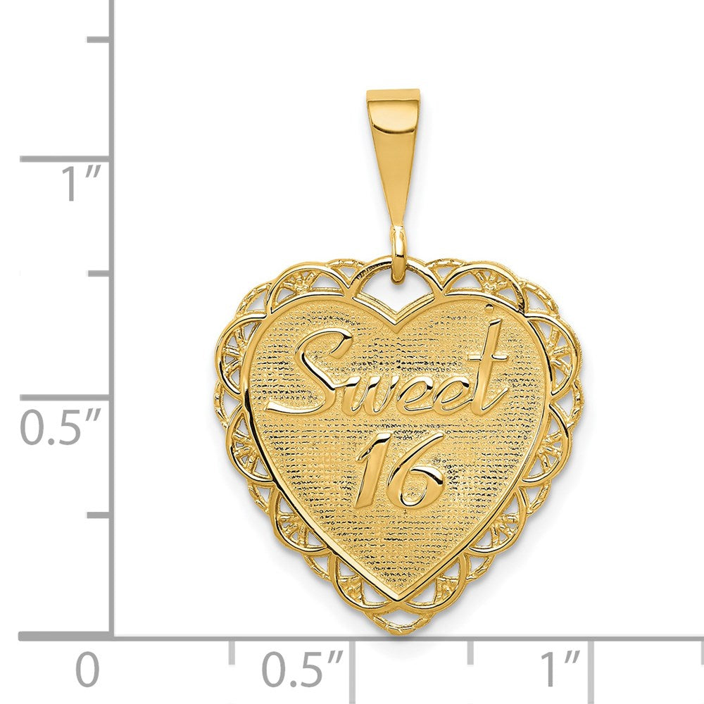14k Reversible SWEET 16 / REACH FOR THE STARS Charm