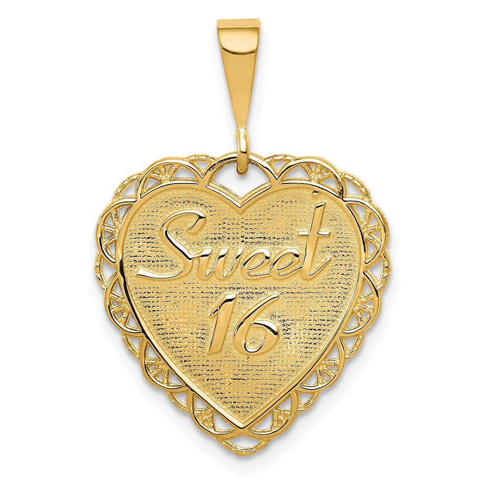 14k Reversible SWEET 16 / REACH FOR THE STARS Charm