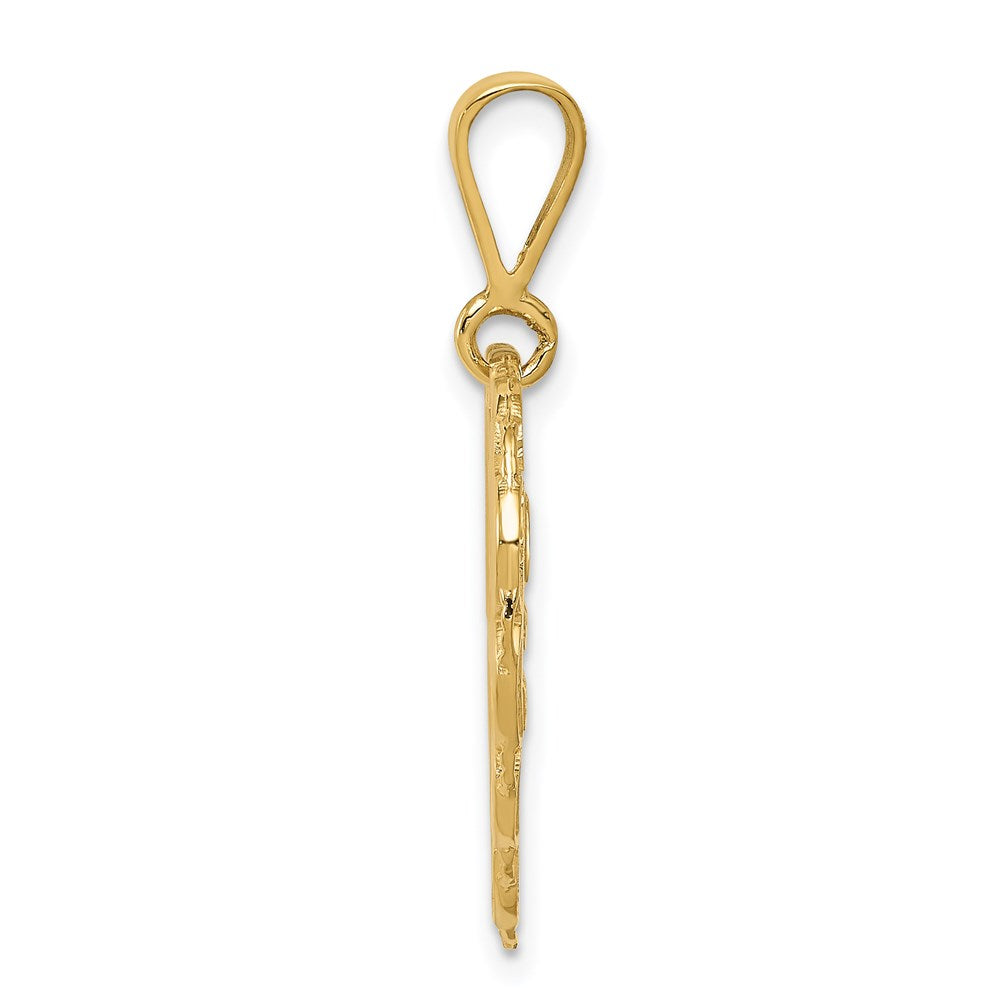 14k Reversible 50th ANNIVERSARY / OUR LOVE GROWS STRONGER EVERY YEAR Charm