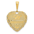 14k Reversible 50th ANNIVERSARY / OUR LOVE GROWS STRONGER EVERY YEAR Charm