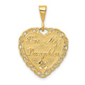 14k Reversible FOR MY DAUGHTER / YOU ARE MY PRIDE AND JOY Heart Charm