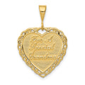 14k Reversible FOR A SPECIAL GRANDMA / SO MANY HEARTS Pendant