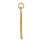 14k Satin Diamond-cut Giraffe Charm