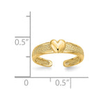 14k Heart Toe Ring