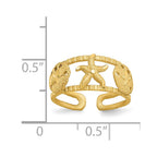 14k Starfish and Shells Toe Ring