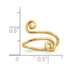 14k Swirl Toe Ring