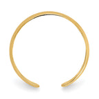 14k High Polished 2.5mm Band Toe Ring