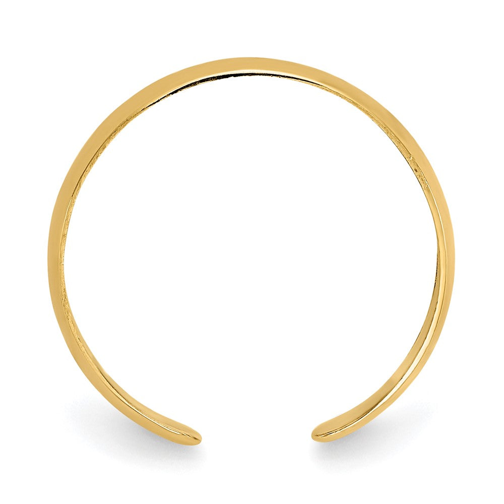 14k High Polished 2.5mm Band Toe Ring