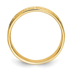 14k Polished and Satin Cross Band