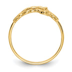 14k Diamond-Cut Crucifix Ring
