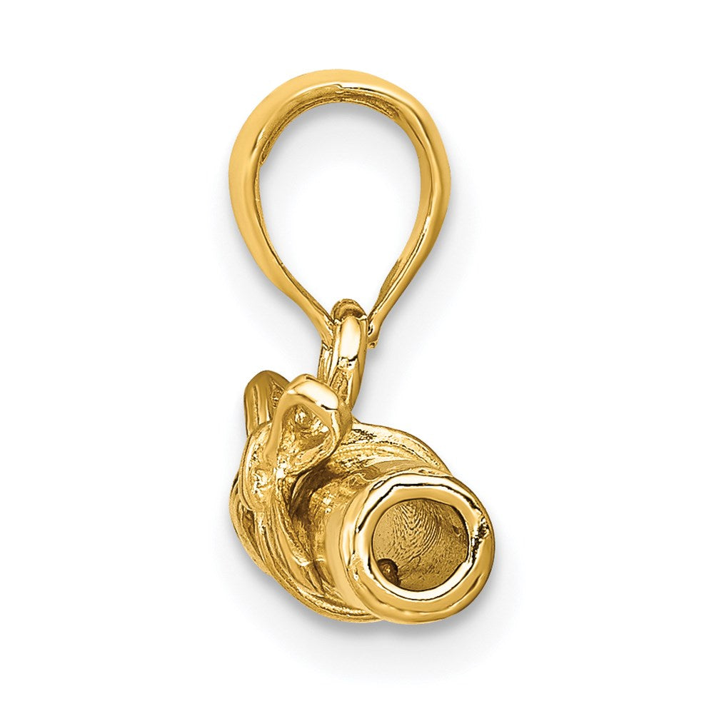 14k 3-D Hollow Polished DIPLOMA Pendant