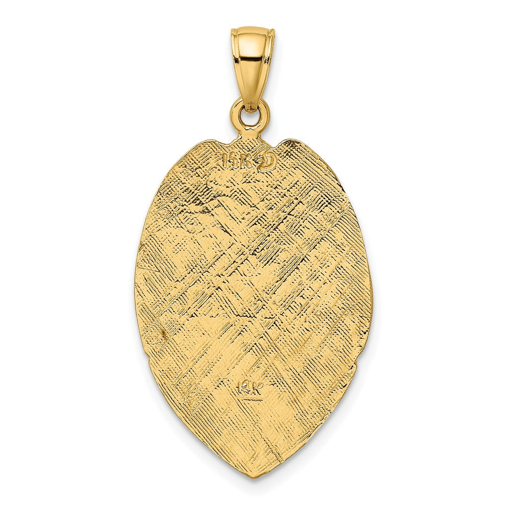14k Large Badge with Engravable Area Pendant
