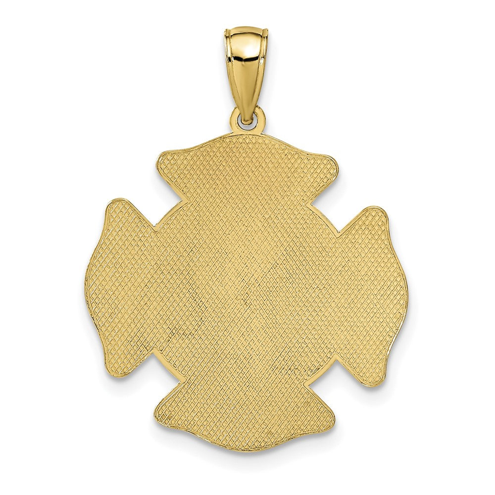 14k Large FD St. Florian Badge Pendant