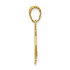 14k Polished Small Solid St. Florian F.D. Badge Pendant