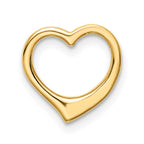 14K Polished Floating Heart Chain Slide