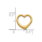14K Polished Floating Heart Chain Slide