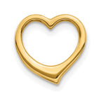 14K Polished Floating Heart Chain Slide