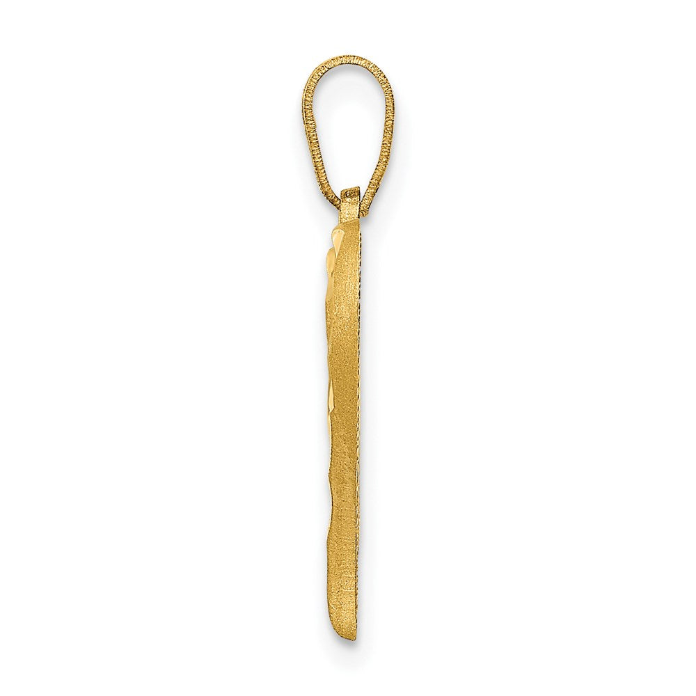 14K Polished Open Heart Pendant