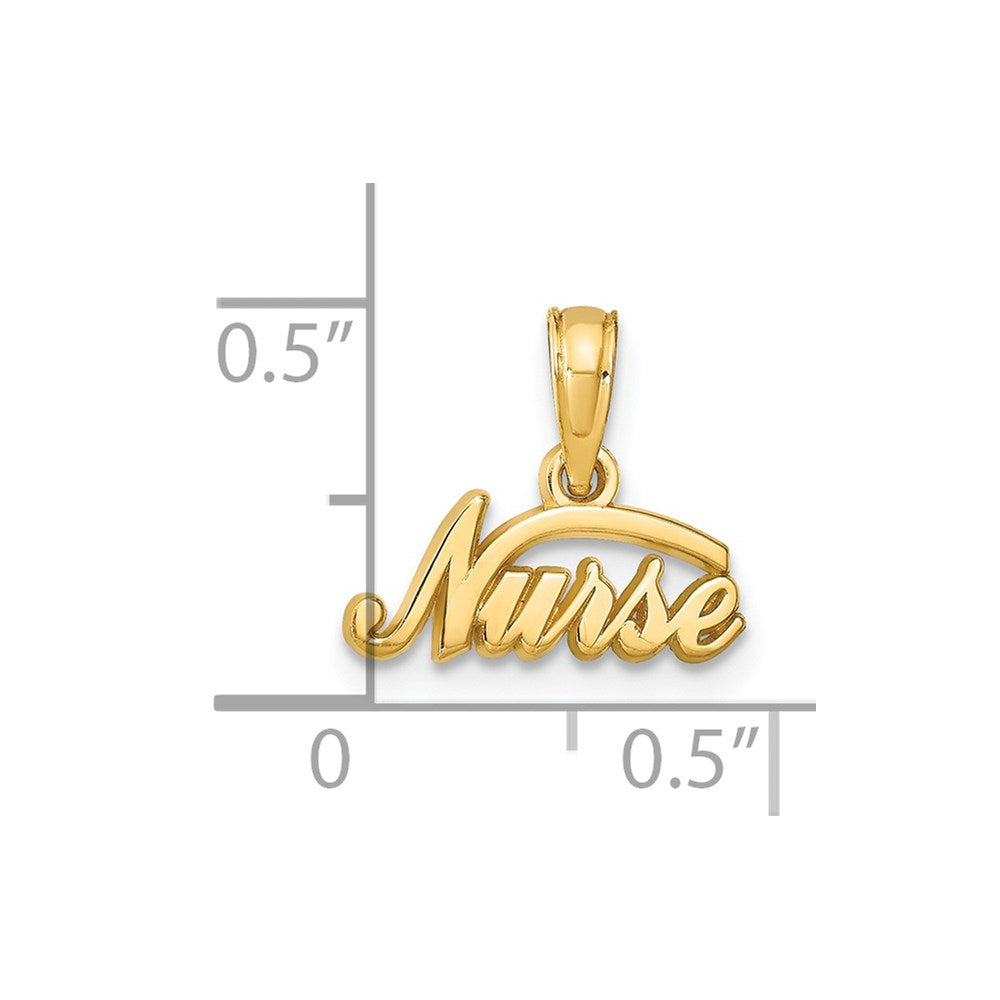 14k NURSE Pendant