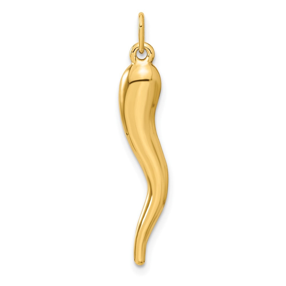 14k 3-D Italian Horn Charm