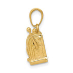 14k 3-D Moveable Handle Slot Machine Pendant