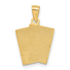 14k Ace of Hearts and Ace of Spades ALL IN! Cards Pendant