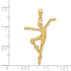 14k Unisex Ballet Dancer Pendant