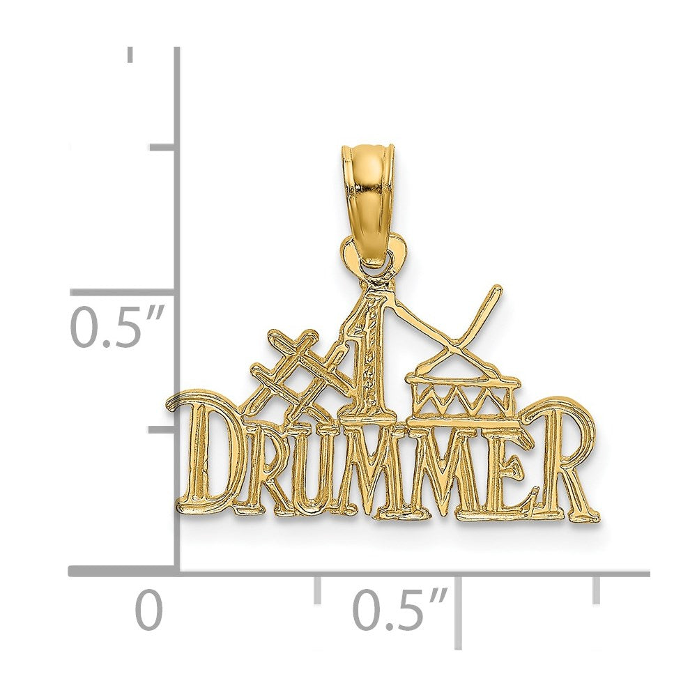 14K #1 DRUMMER Charm