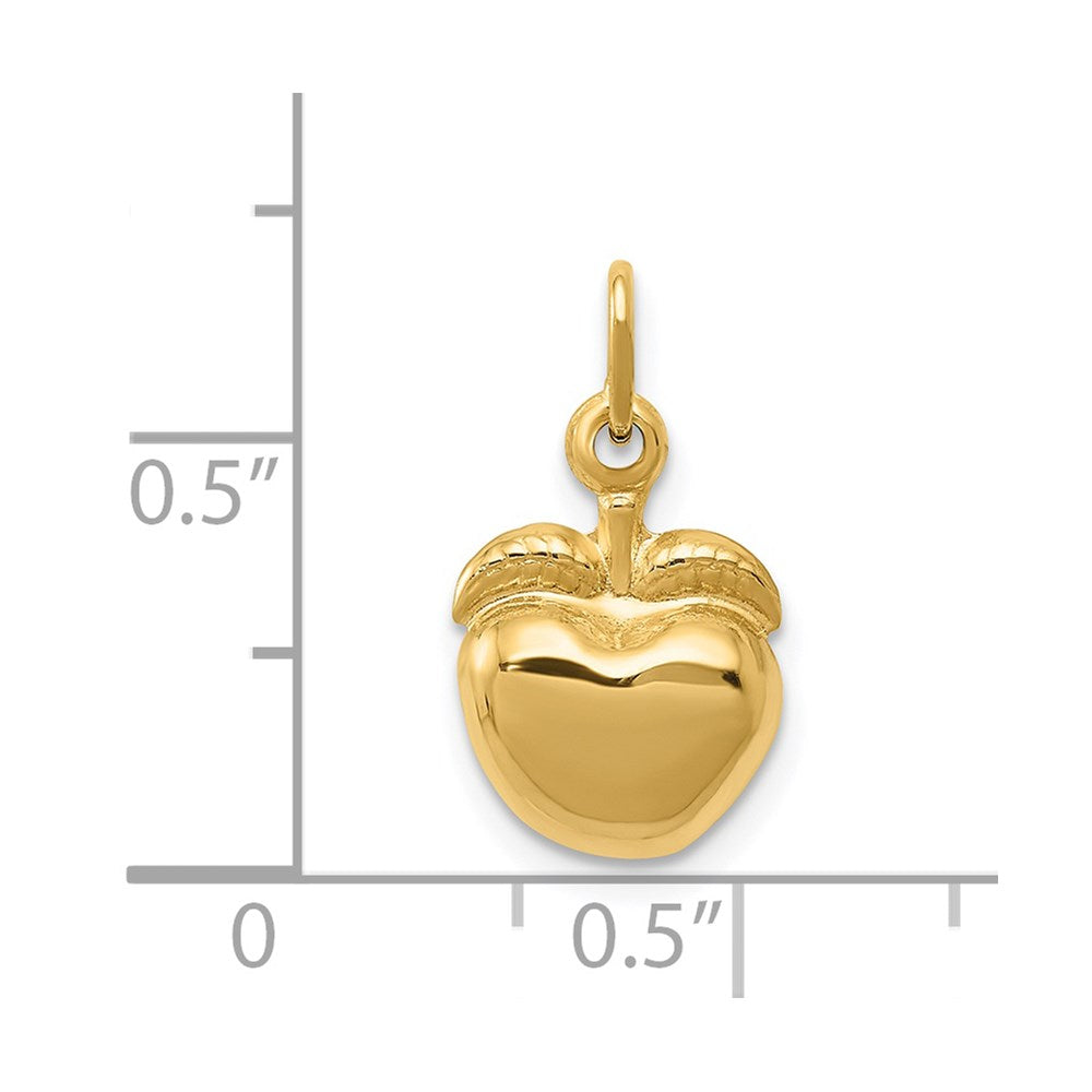 14k 3-D Puffed Apple Charm