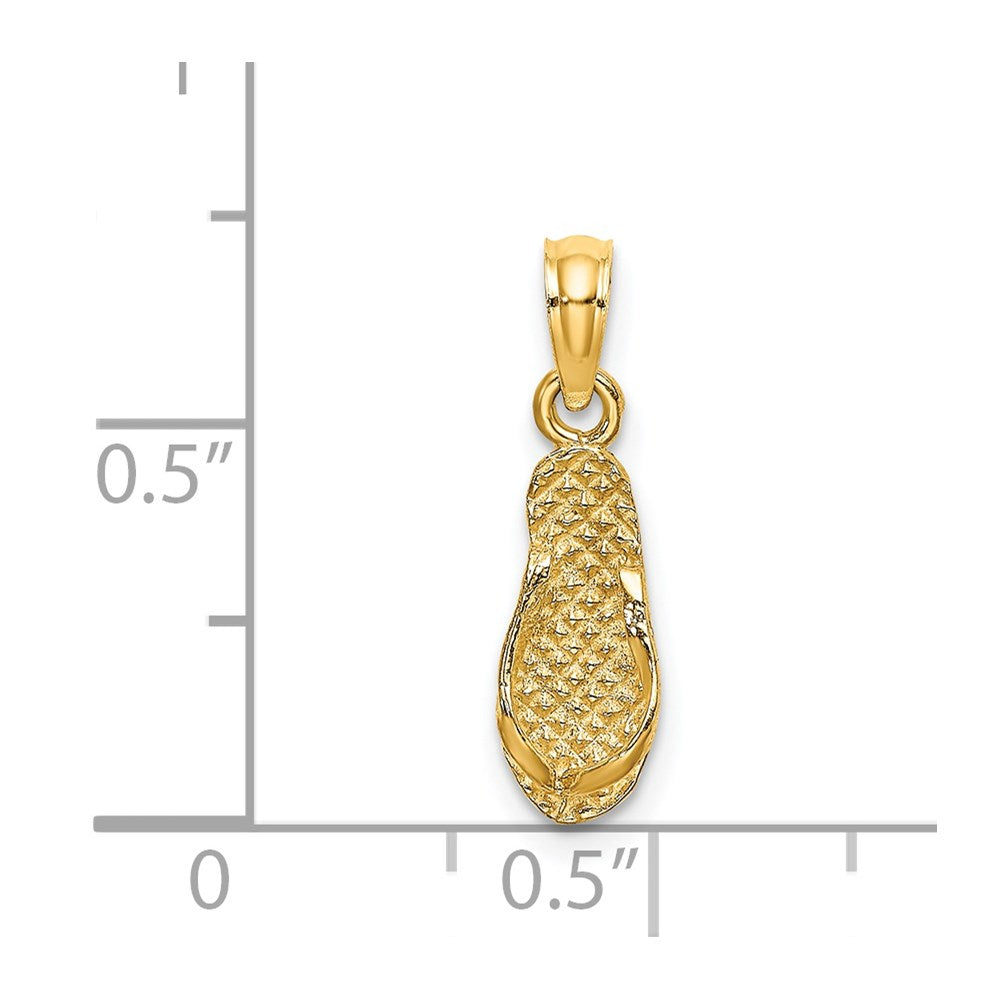 14k 3-D CAPTIVA Flip-Flop Charm