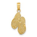 14k 3-D MYRTLE BEACH Flip-Flops Charm