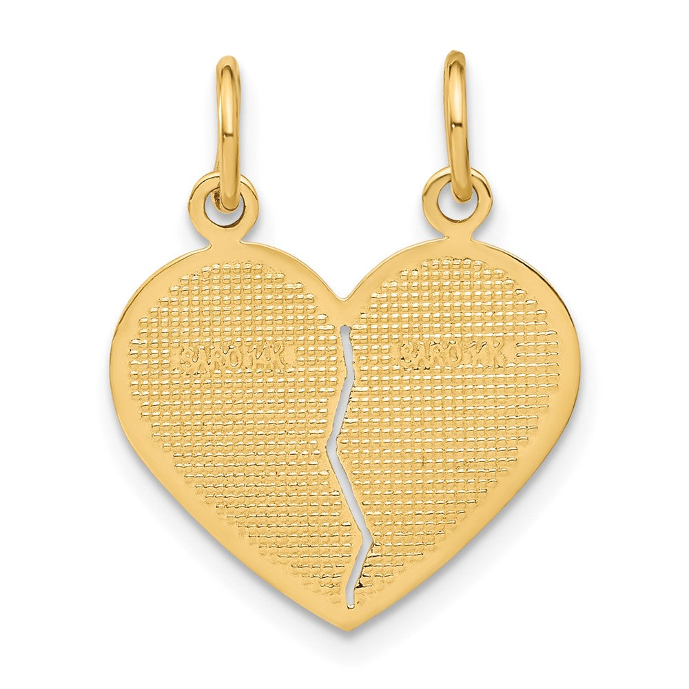14k MOM-DAUGHTER 2-Piece Break-apart Heart Charm