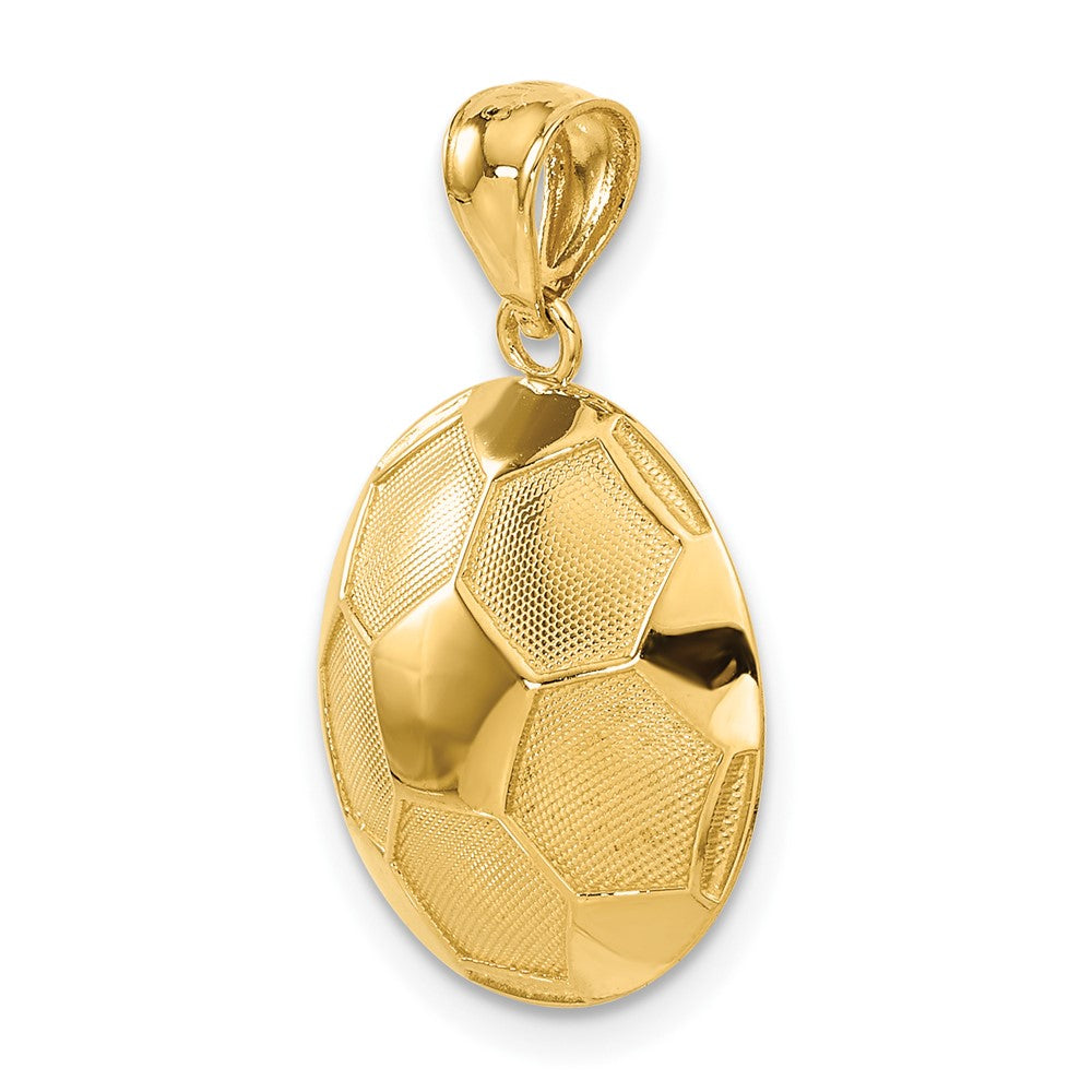14k Domed Soccer Ball Pendant