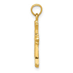 14k Budded Cross Charm