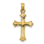 14k Budded Cross Charm