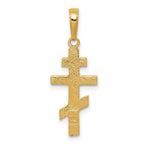 14k Polished Eastern Orthodox Cross Pendant
