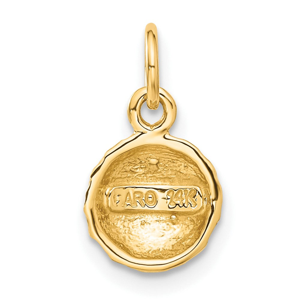 14k Domed Golf Ball Charm
