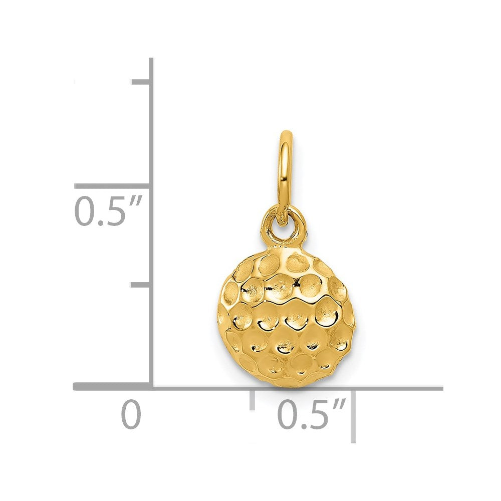 14k Domed Golf Ball Charm