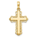 14K Lacey Trim Cross Pendant