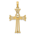 14K Claddagh Cross Pendant