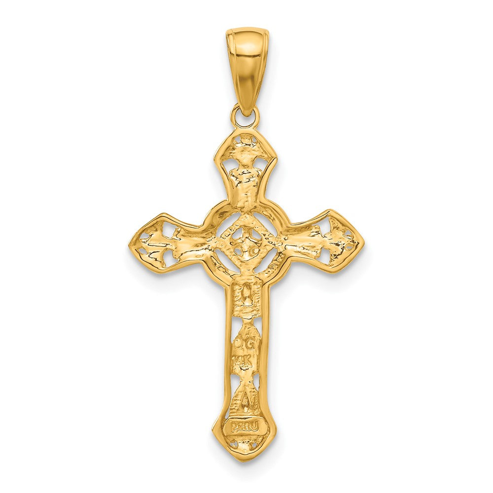 14K Fancy Iona Cross Pendant