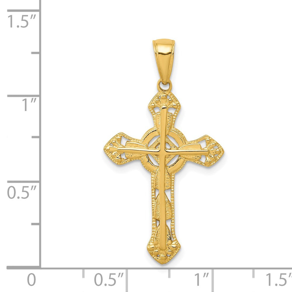 14K Fancy Iona Cross Pendant