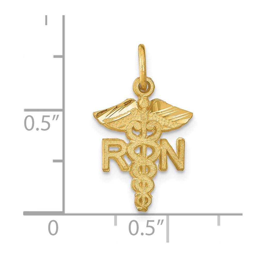 14k RN Registered Nurse Charm