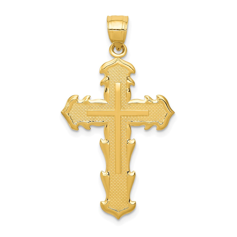 14k Reversible Passion Cross TRUST THE LORD Pendant
